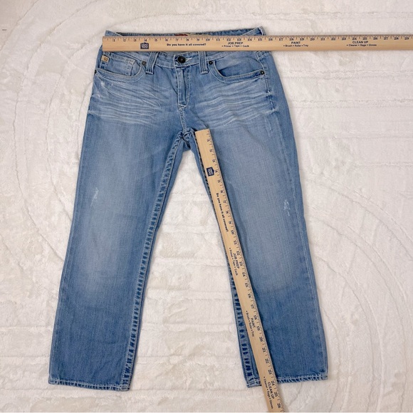 Big Star Denim - Big Star Remy Capris Sz 29 Light Wash Distressed Low Rise Stretch Denim Jean